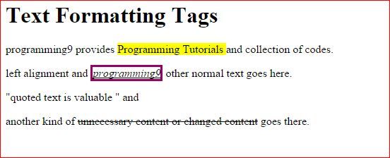 Text-formatting-tags-html